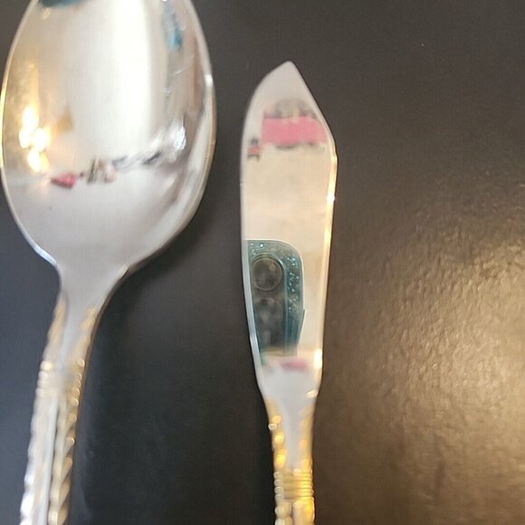 Cambridge Carlyle Stainless 18/8 Flatware Meat Fork Serving Spoons Butter Knife - Picture 4 of 7